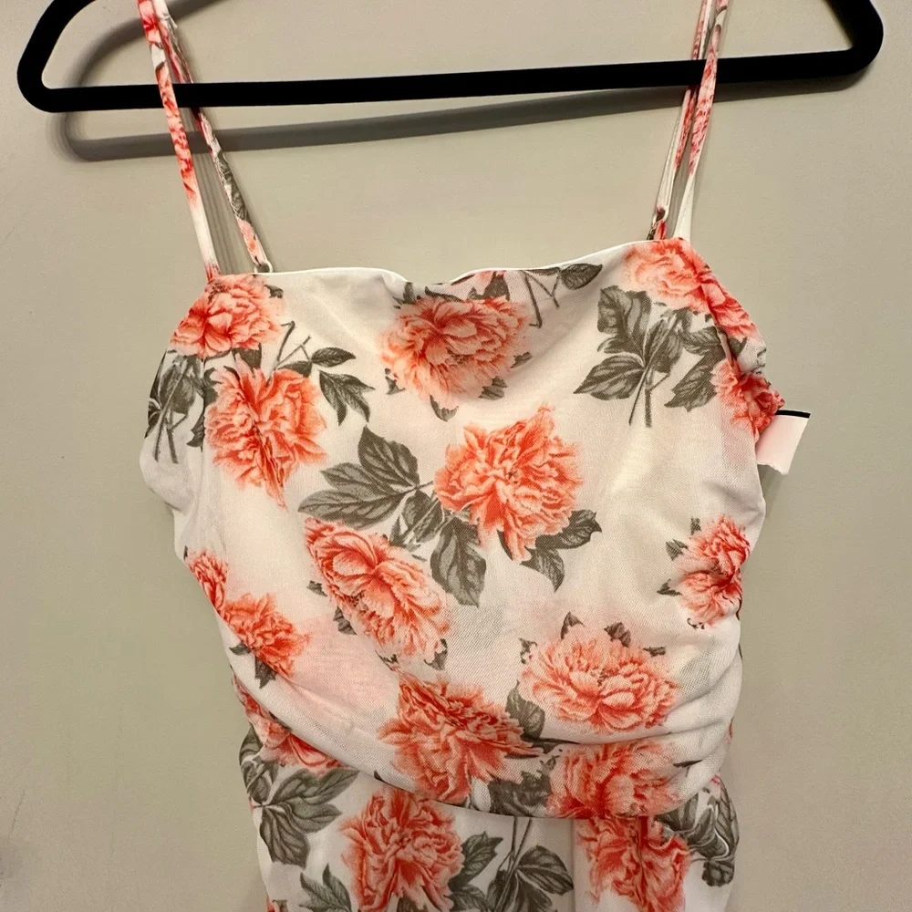 NWT Floral Midi Dress with Pink and Green Accents Medium - Picture 5 of 10